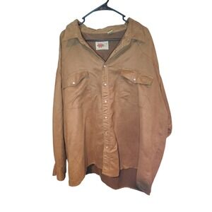 Field N Forest Rust‎ Brown Men's Button Up Outdoors Shirt Size 4XL